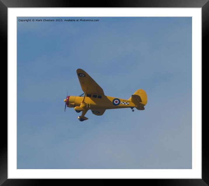 Stinson Reliant airplane Framed Mounted Print by Mark Chesters