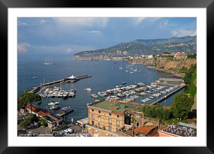 Sorrento and the Bay of Naples Framed Mounted Print by Diana Mower