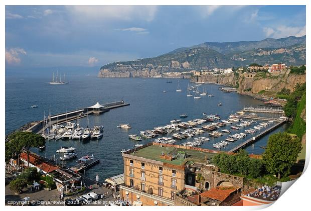 Sorrento and the Bay of Naples Print by Diana Mower