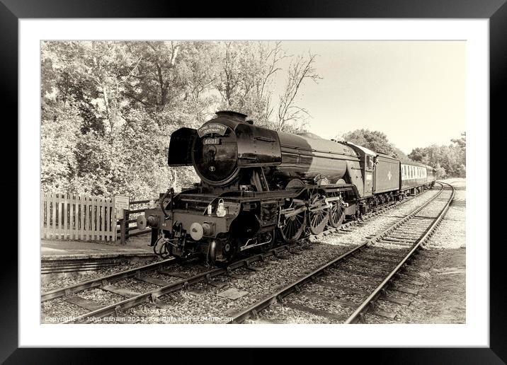 The Flying Scotsman Steam Locomotive 60103 Framed Mounted Print by John Gilham
