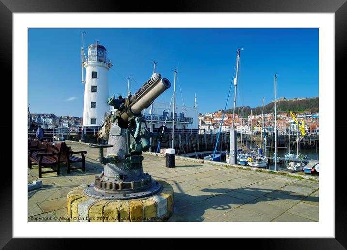 Scarborough Harbour Wall Framed Mounted Print by Alison Chambers
