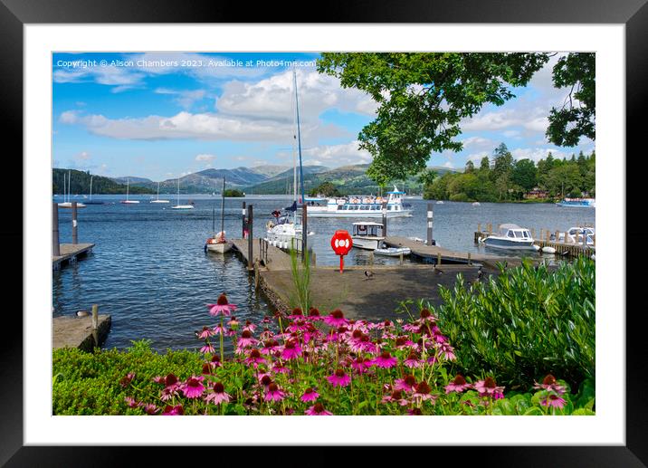 Bowness On Windermere Framed Mounted Print by Alison Chambers