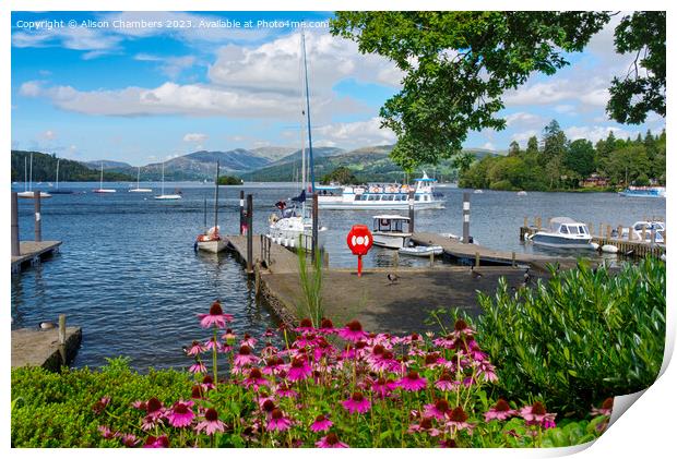 Bowness On Windermere Print by Alison Chambers