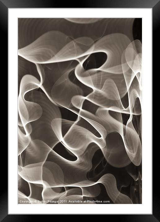 Sepia light abstract Framed Mounted Print by Gabor Pozsgai