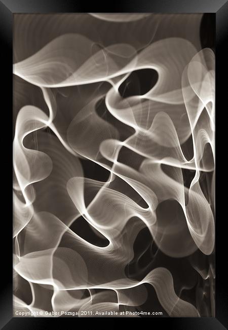 Sepia light abstract Framed Print by Gabor Pozsgai