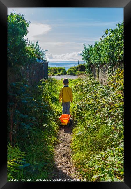 I'm going down to the beach with Granda Framed Print by RJW Images