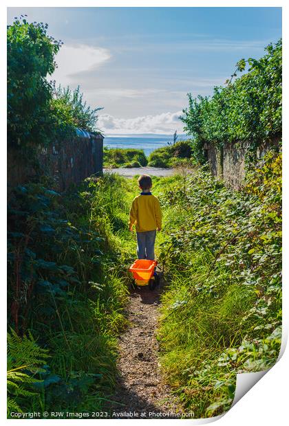 I'm going down to the beach with Granda Print by RJW Images