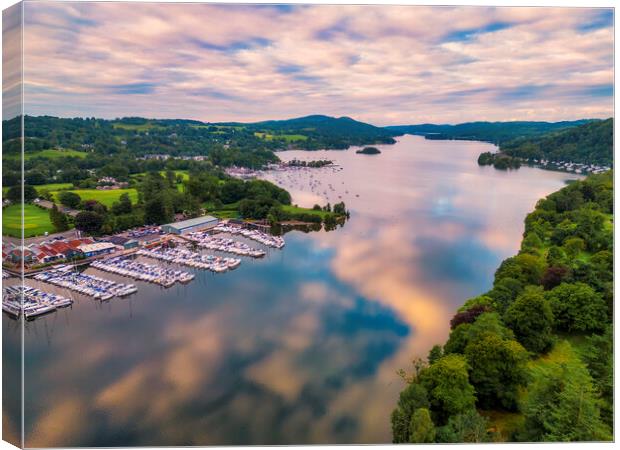 Lake Windermere Reflections: Bowness on Windermere Canvas Print by Tim Hill