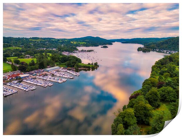 Lake Windermere Reflections: Bowness on Windermere Print by Tim Hill