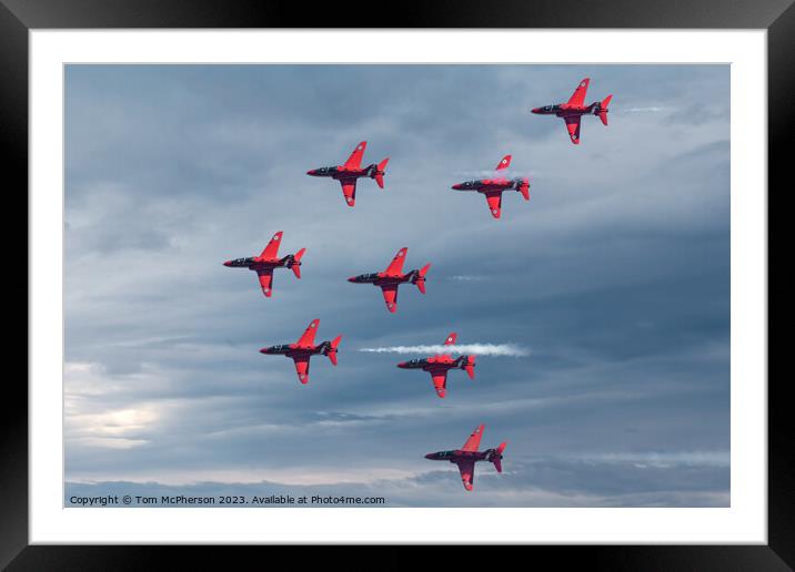 Red Arrows' Precision Aerobatics Display Framed Mounted Print by Tom McPherson