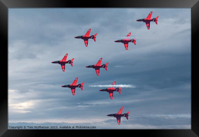Red Arrows' Precision Aerobatics Display Framed Print by Tom McPherson