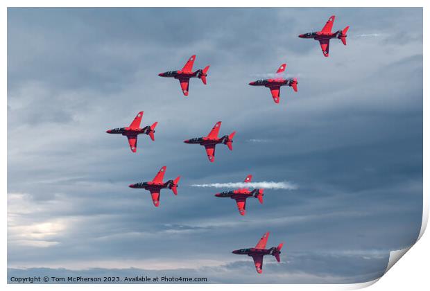 Red Arrows' Precision Aerobatics Display Print by Tom McPherson