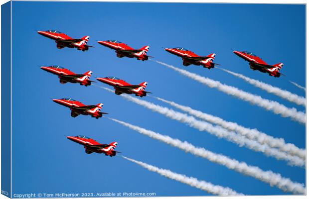 'Red Arrows: Precision in Flight' Canvas Print by Tom McPherson