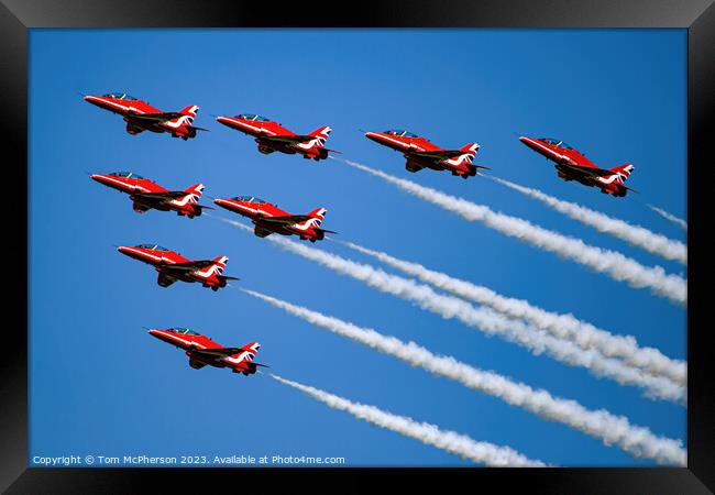 'Red Arrows: Precision in Flight' Framed Print by Tom McPherson