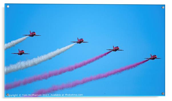 'RAF's Red Arrows in Flight' Acrylic by Tom McPherson