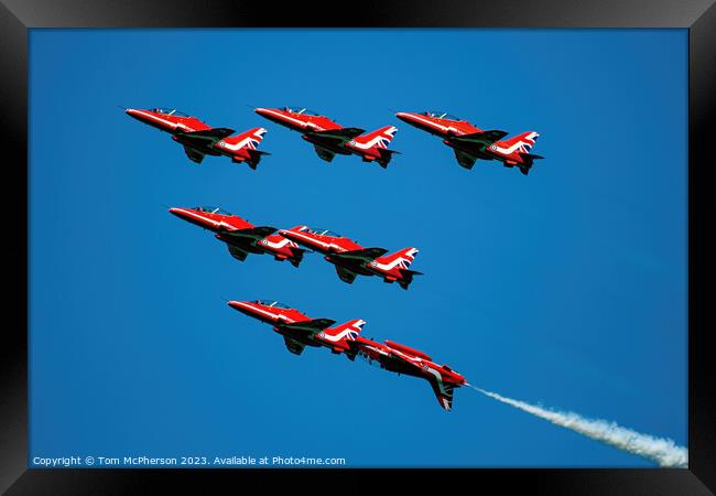 The Red Arrows in Flight Framed Print by Tom McPherson