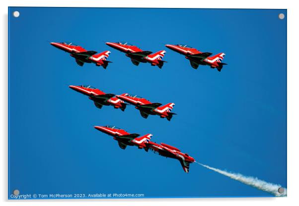 The Red Arrows in Flight Acrylic by Tom McPherson
