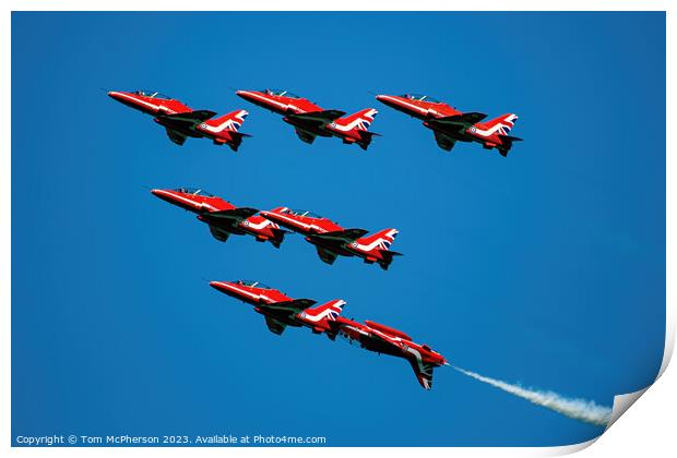 The Red Arrows in Flight Print by Tom McPherson
