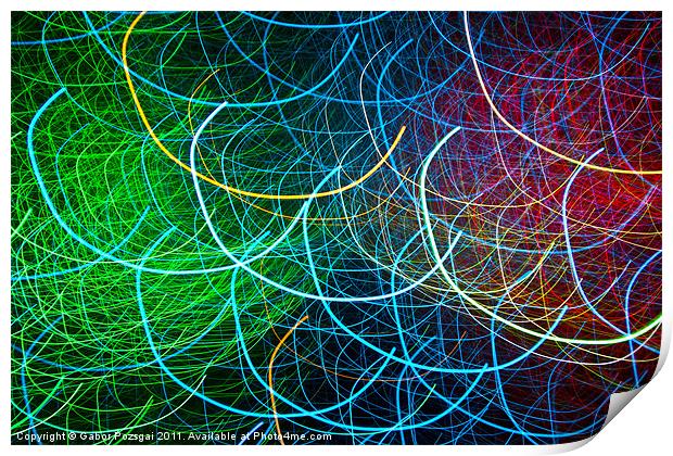Light abstract Print by Gabor Pozsgai