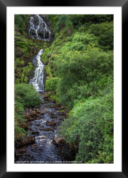 Assaranca's Magnificent Cascade, Donegal Framed Mounted Print by jim Hamilton