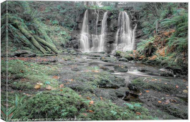 Captivating Glenariff Waterfall Spectacle Canvas Print by jim Hamilton