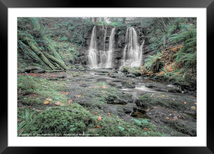 Captivating Glenariff Waterfall Spectacle Framed Mounted Print by jim Hamilton