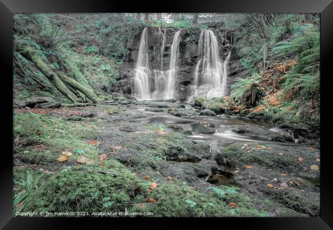 Captivating Glenariff Waterfall Spectacle Framed Print by jim Hamilton