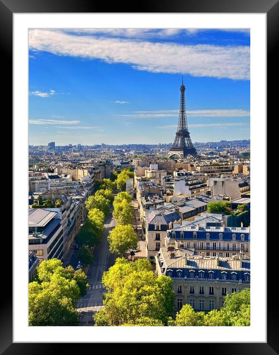 Paris and the Eiffel Tower  Framed Mounted Print by Christopher Marchant