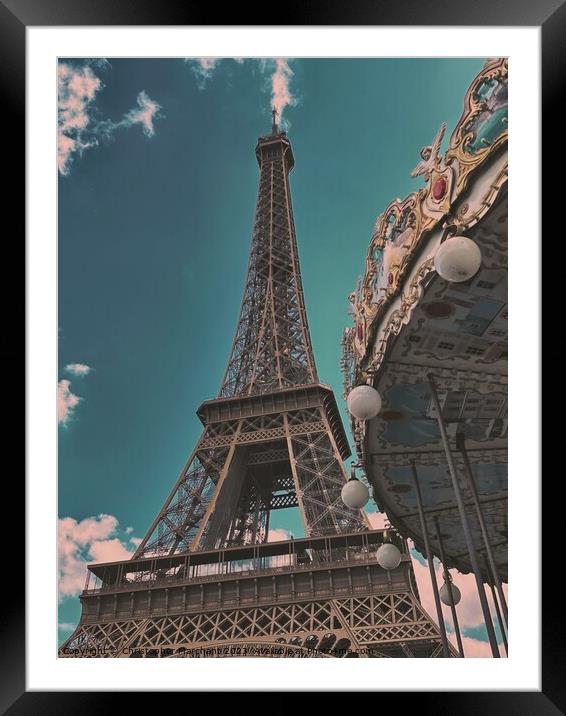 Eiffel Tower and Roundabout  Framed Mounted Print by Christopher Marchant