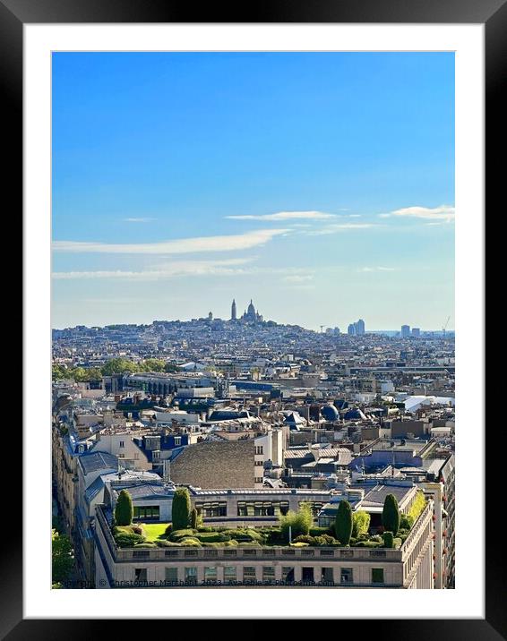 The Sacre Coeur in Paris Framed Mounted Print by Christopher Marchant