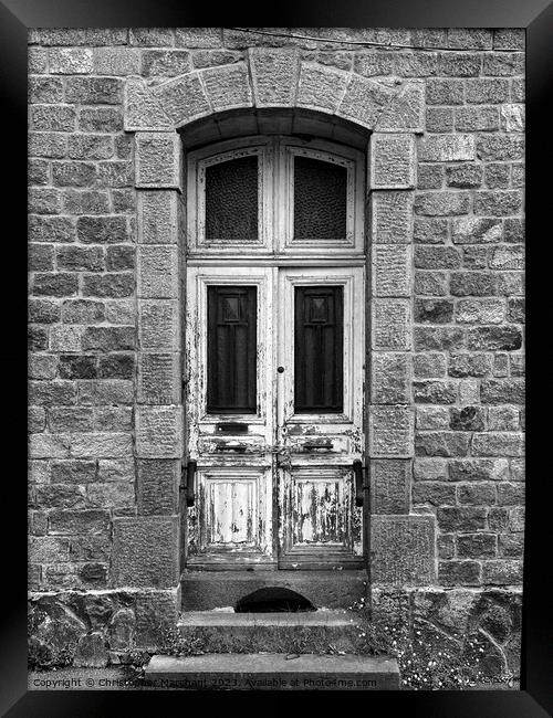 An old run down door  Framed Print by Christopher Marchant