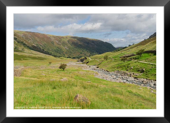 View towards Seathwaite, Cumbria Framed Mounted Print by Heather Athey