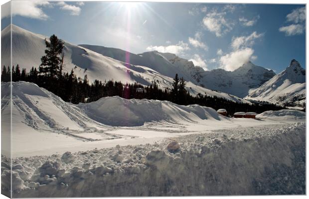 Serene Tranquillity: Canadian Alpine Vista Canvas Print by Andy Evans Photos