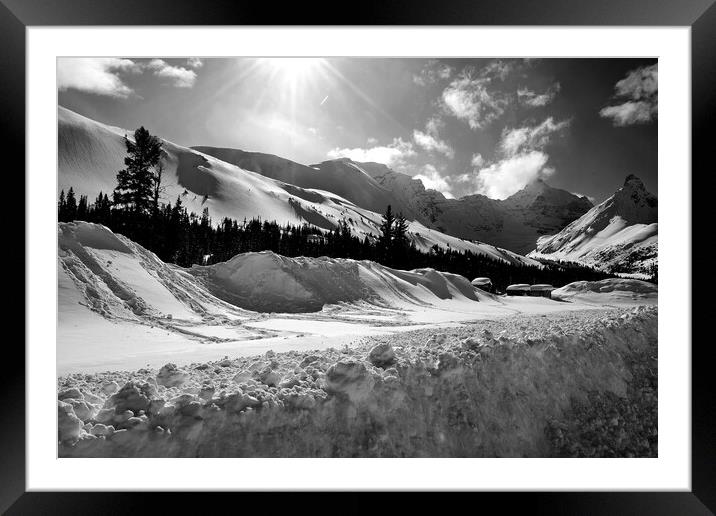 'Canada's Serene Rocky Icefields Vistas' Framed Mounted Print by Andy Evans Photos