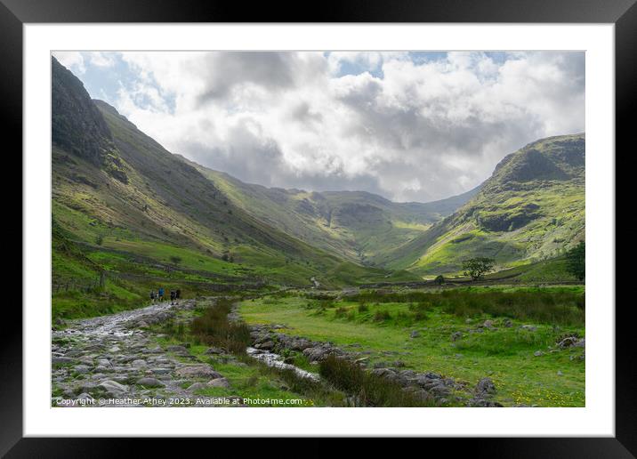 Seathwaite valley, Cumbria Framed Mounted Print by Heather Athey