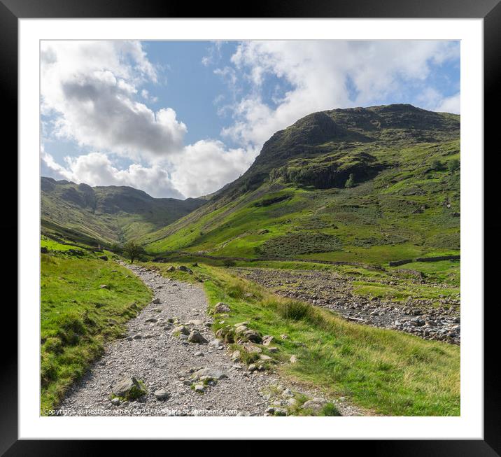Seathwaite Fell Cumbria Framed Mounted Print by Heather Athey
