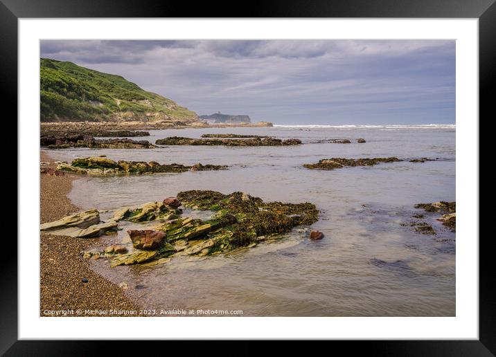 Low Tide, Cornelian Bay, North Yorkshire Coast Framed Mounted Print by Michael Shannon