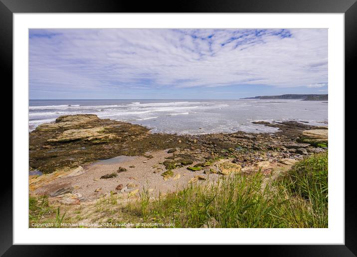 Captivating Cornelian Bay, North Yorkshire Framed Mounted Print by Michael Shannon