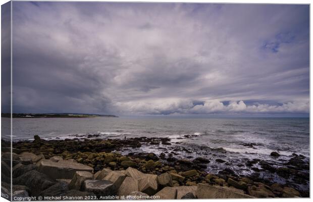 Scarborough's North Bay: Atmospheric Skyline Canvas Print by Michael Shannon