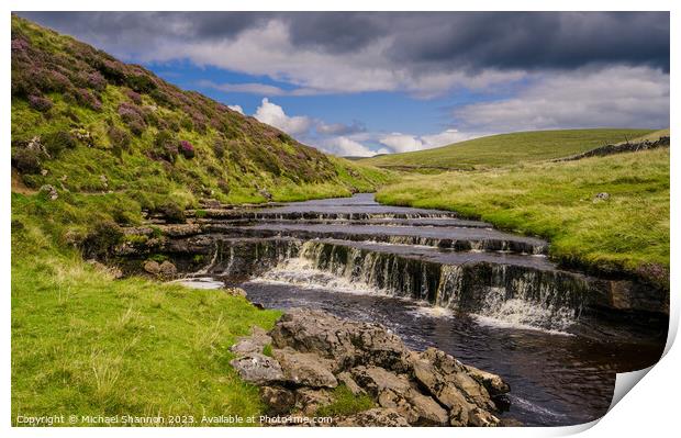 Serenity Abound in Hull Pot Stream Waterfall Print by Michael Shannon