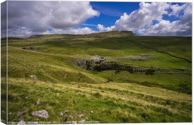 Yorkshire's Charming Penyghent Panorama Canvas Print by Michael Shannon