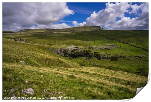 Yorkshire's Charming Penyghent Panorama Print by Michael Shannon