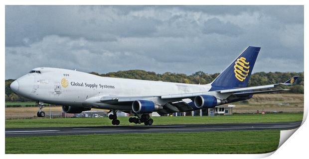 Boeing 747 Global Supply Systems Print by Allan Durward Photography