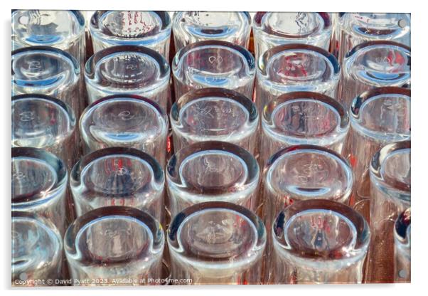 Drinks Glasses Abstract Acrylic by David Pyatt