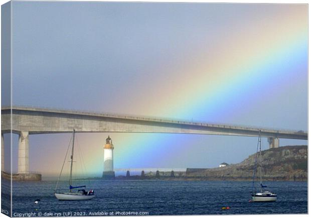 skye bridge rainbow Canvas Print by dale rys (LP)