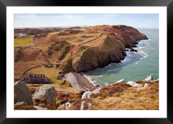 Rocky Coastline Anglesey Wales Framed Mounted Print by Pearl Bucknall