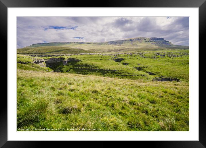 Breathtaking Panorama of Yorkshire's Penyghent Framed Mounted Print by Michael Shannon