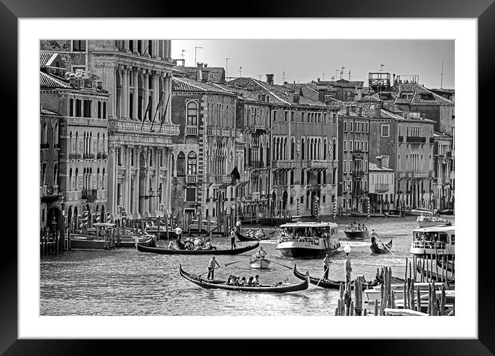 Messing about in boats - B&W Framed Mounted Print by Tom Gomez