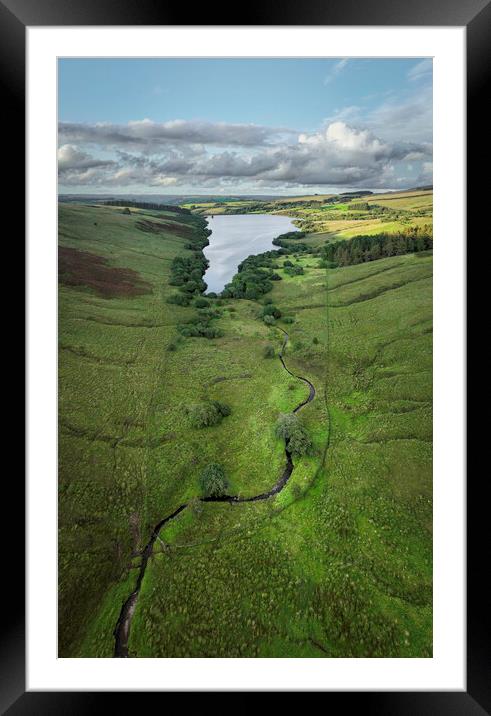The Cray Reservoir in the Brecon Beacons National Park Framed Mounted Print by Leighton Collins