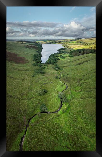 The Cray Reservoir in the Brecon Beacons National Park Framed Print by Leighton Collins